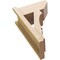 Ekena Millwork 7 1/2-in W x 14-in D x 22-in H Balboa Slat Rough Cedar Woodgrain TimberThane Outlooker, Primed Tan OUTUR075X14X22BOA24RCPR - alternate 5